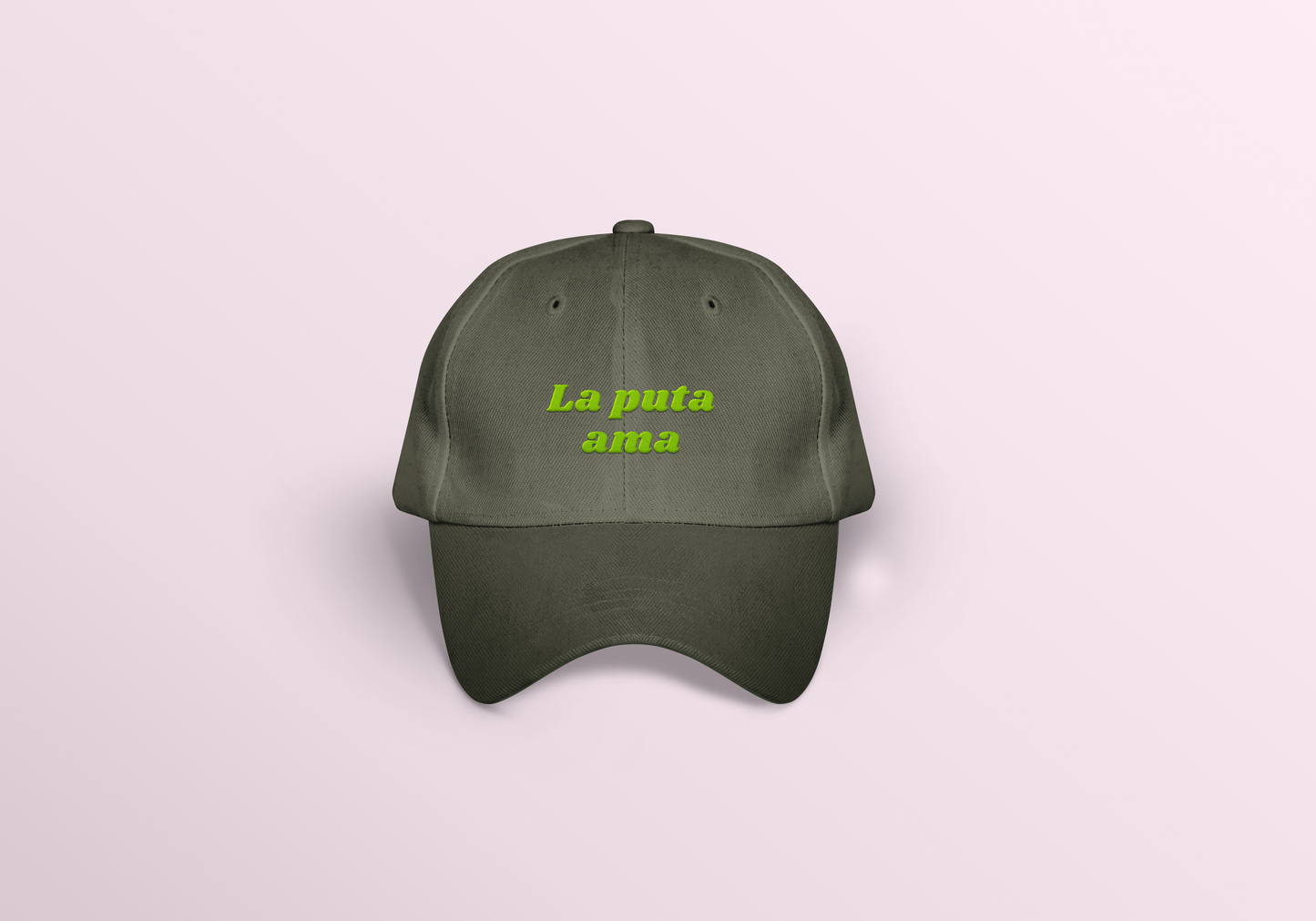 Gorra "La puta ama" verde