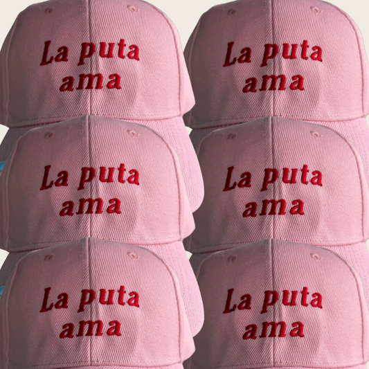 Gorra "La puta ama" rosa