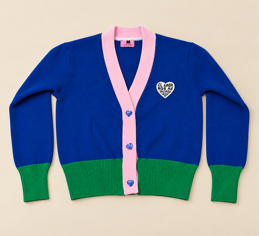 El amor nos ha salvado la vida-Azul, verde y rosa.
